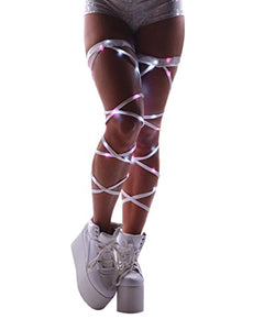 iHeartRaves Light Up LED Leg Rave Wraps (Pink/White)