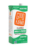 Good Karma Flaxmilk Unsweetened 32 oz. (Shelf Stable 6 Pack) A Creamy Dairy Free Milk Alternative With Plant-Based Protein That Is Vegan Non-GMO Nut Free and Soy Free and Gluten-Free