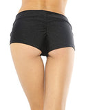 iHeartRaves Solid Rave Booty Shorts (Medium, Black)