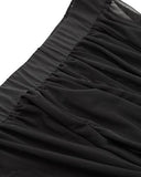 iHeartRaves Black Cosmic Heroine Sheer Mesh Maxi Skirt (X-Small)