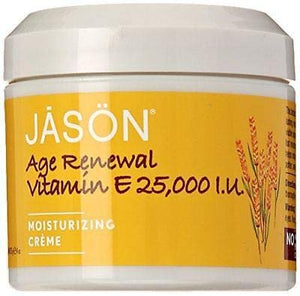JASON Age Renewal Vitamin E 25,000 IU Moisturizing Crème, 4 oz. (Pack of 2) (Packaging May Vary)