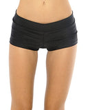 iHeartRaves Solid Rave Booty Shorts (Medium, Black)