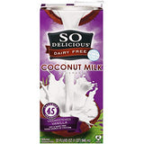So Delicious Dairy-Free Organic Coconutmilk Beverage, Unsweetened Vanilla, 32 Ounce (Pack of 12) Plant-Based Vegan Dairy Alternative, Great in Smoothies Protein Shakes or Cereal