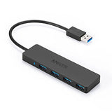 Anker 4-Port USB 3.0 Ultra Slim Data Hub for Macbook, Mac Pro/mini, iMac, Surface Pro, XPS, Notebook PC, USB Flash Drives, Mobile HDD, and More