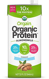 Orgain Organic Plant Based Protein Almond Milk, Unsweetened Vanilla - Non Dairy, Lactose Free, Vegan, Plant Based, Gluten Free, Soy Free, No Sugar Added, Kosher, Non-GMO, 32 Ounce (Pack of 6)