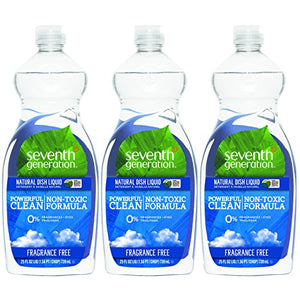 Seventh Generation Natural Dish Liquid - Fragrance Free - 25 oz - 3 pk -  - Seventh Generation - ProducerDJ.Market