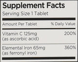 Vitron-C High Potency Iron Supplement with Vitamin C | 60 Count
