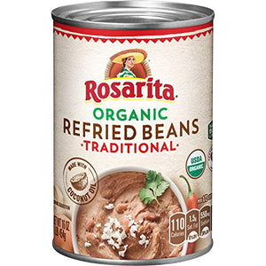 Rosarita Organic Refried Beans, 16 Oz. (Pack of 12)